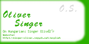 oliver singer business card